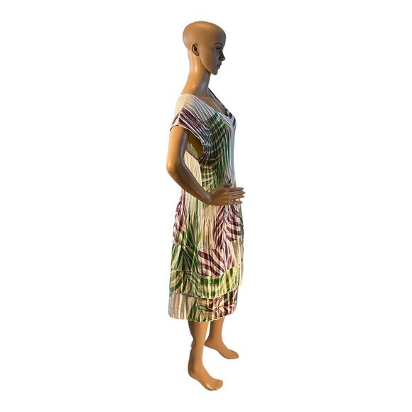 Magic It Fits Women’s Multicolor Accordion  Knee Dress Size M/L - Picture 6 of 12